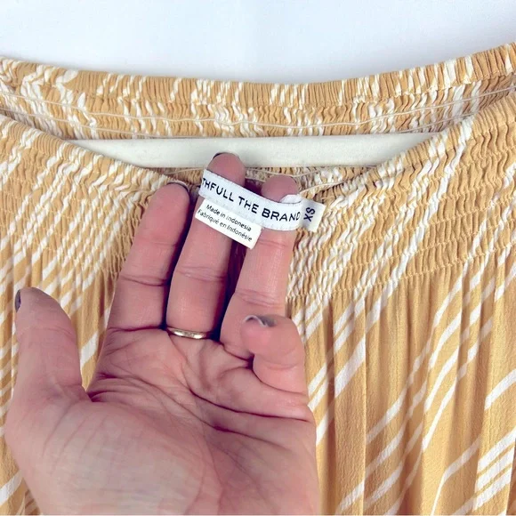 Faithful The Brand Yellow Striped Long Dress Size XS - Picture 5 of 13